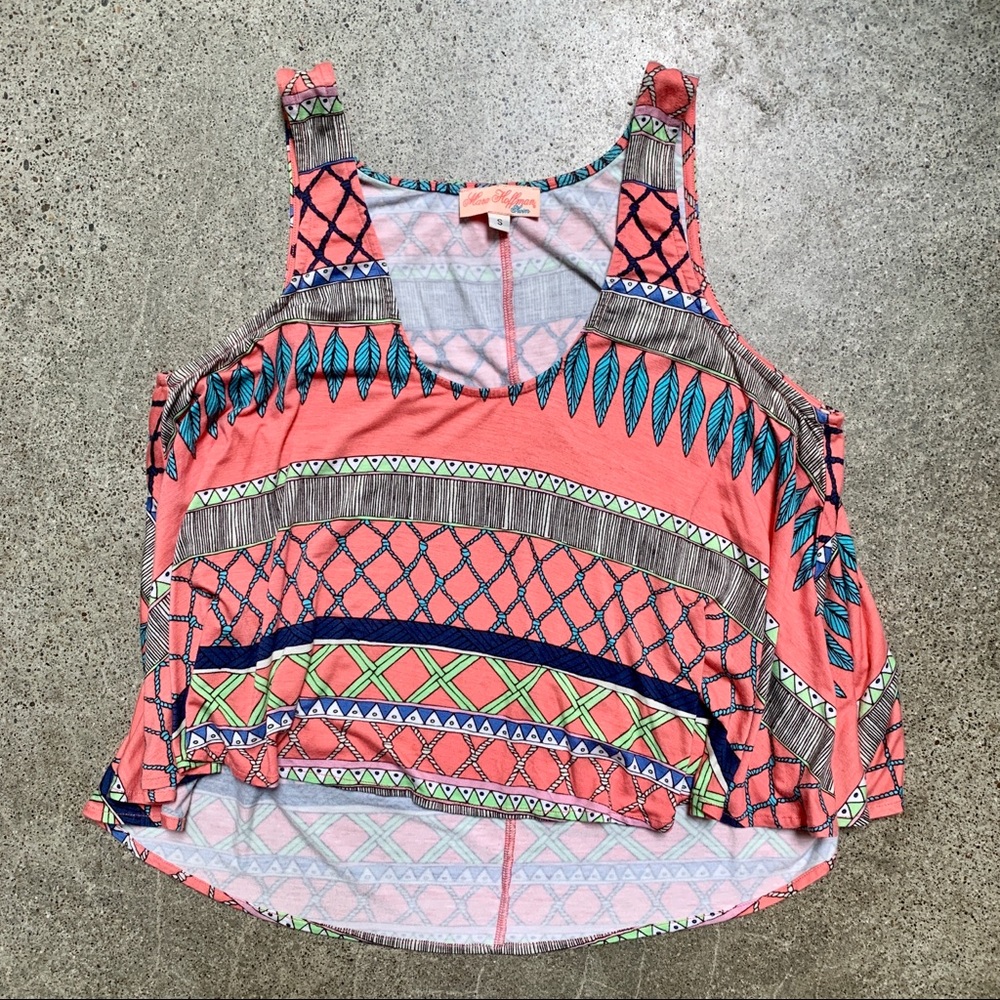 Mara Hoffman Swim Frida Tribal Crop Top Hi Lo S